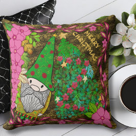 PERSONALISIERTE MERRY CHRISTMAS MIT GNOME XMAS TRE KISSEN