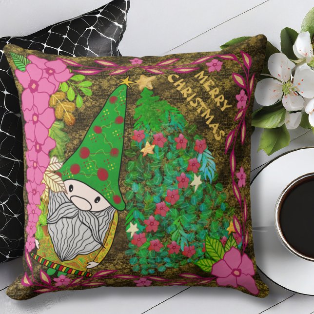 PERSONALISIERTE MERRY CHRISTMAS MIT GNOME XMAS TRE KISSEN (Von Creator hochgeladen)