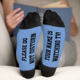 PERSONALISIERTE Message Socks blau Socken