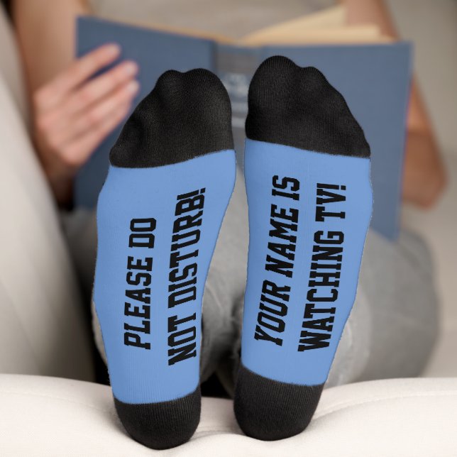 PERSONALISIERTE Message Socks blau Socken (Unterseite)