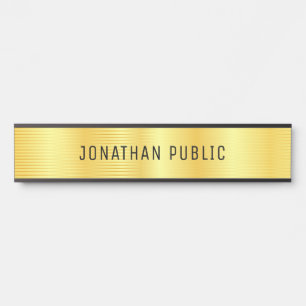 Personalisierte Metallic Look Imitate Gold Elegant Türschild