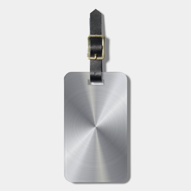 Personalisierte metallische Radialbeschaffenheit 2 Gepäckanhänger (Vorderseite vertikal)