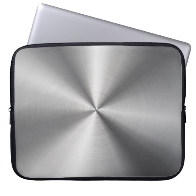 Personalisierte metallische Radialbeschaffenheit Laptopschutzhülle (Vorderseite)