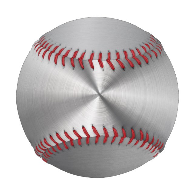 Personalisierte metallische Radialtextur Baseball (Vorderseite)