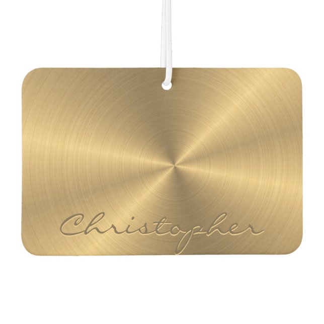 Personalisierte Metallradialtextur Autolufterfrischer (Vorderseite)