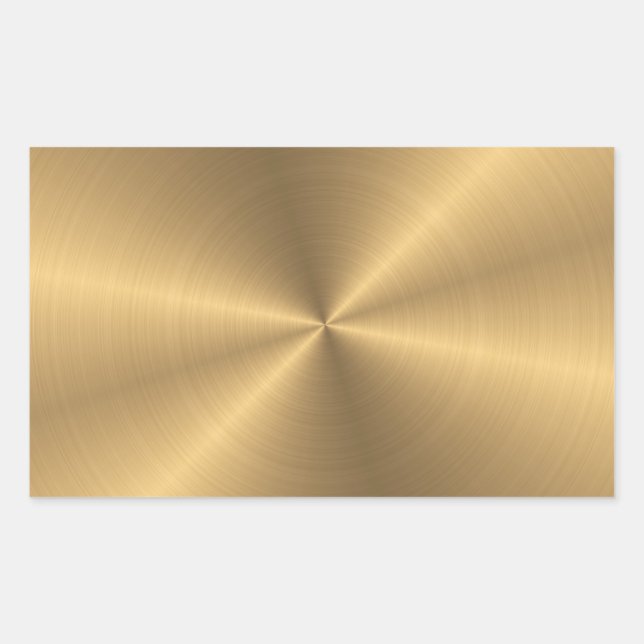 Personalisierte Metallradialtextur Rechteckiger Aufkleber (Vorderseite)