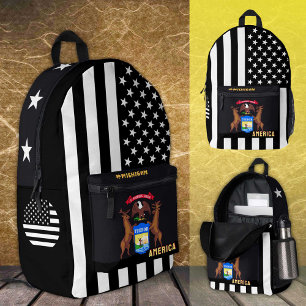 Personalisierte Michigan-Flaggentasche, amerikanis Bedruckter Rucksack