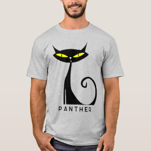 Personalisierte Mid Century Modern Atomic Schwarze T-Shirt