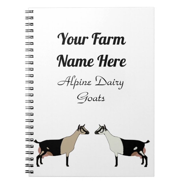 Personalisierte Milchziege Notizblock (Vorderseite)