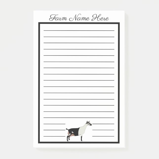 Personalisierte Milchziege Post-it Klebezettel (Vorderseite)