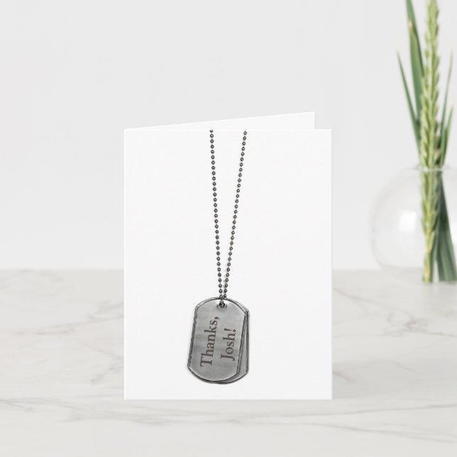 personalisierte Militärhundeplaketten Dankeskarte (Vorderseite)