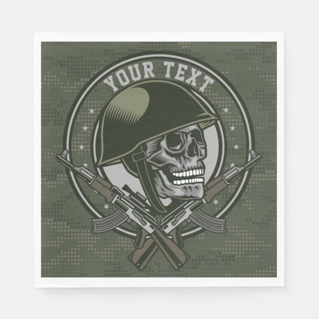 Personalisierte militärische Camouflage Soldat Sch Serviette (Vorderseite)