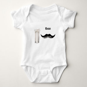 Personalisierte Milk Mustache Baby Strampler