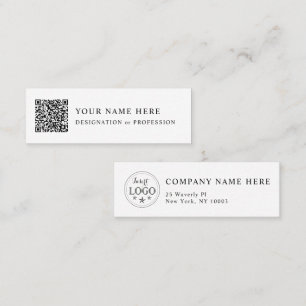 Personalisierte Mini-Visitenkarte mit formalem Des Mini Visitenkarte