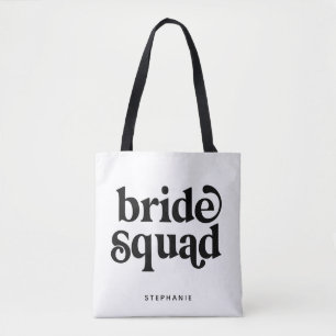 Personalisierte Minimal Bride Squad Tote Bag Tasche