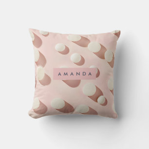 Personalisierte Minimale Rosa Kreise Stil Kissen
