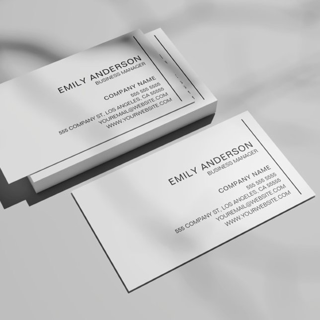 Personalisierte Minimalistische Berufliche Visiten Visitenkarte (Create your own Minimalist Professional Business Card by MINTIC DESIGN STUDIO)
