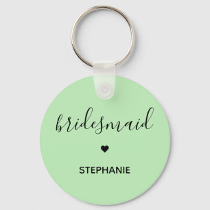 Personalisierte minimalistische Brautjungfer-Gesch Schlüsselanhänger