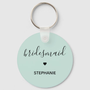 Personalisierte Minimalistische Bridesmaid kundens Schlüsselanhänger