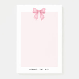 Personalisierte minimalistische feminine rosa Coqu Post-it Klebezettel