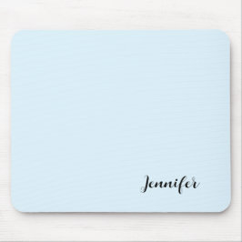 Personalisierte Minimalistische Girl Pastel Blue Mousepad
