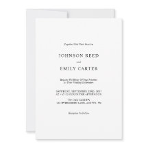 Personalisierte minimalistische Hochzeitseinladung
