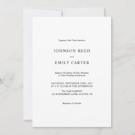Personalisierte minimalistische Hochzeitseinladung Einladung
