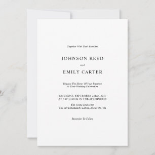 Personalisierte minimalistische Hochzeitseinladung Einladung