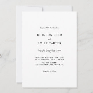 Personalisierte minimalistische Hochzeitseinladung Einladung