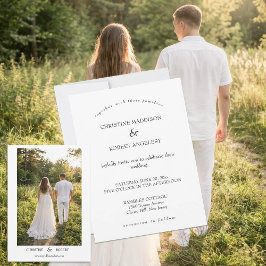 Personalisierte minimalistische Hochzeitseinladung Einladung
