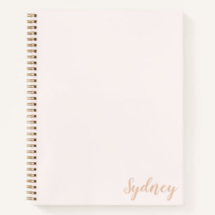 Personalisierte minimalistische Kalligrafie Name B Notizbuch