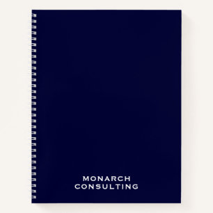 Personalisierte Minimalistische Navy Blue Business Notizbuch