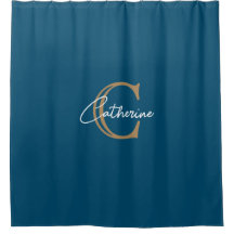 Personalisierte Minimalistische Navy Blue Monogram
