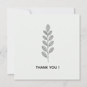 Personalisierte Mintgrüne Botanische Hochzeitseinl Dankeskarte