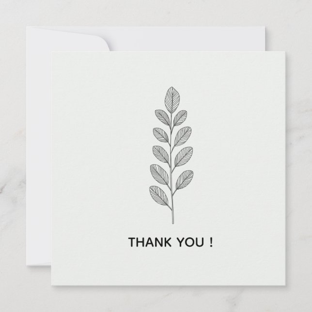 Personalisierte Mintgrüne Botanische Hochzeitseinl Dankeskarte (Vorderseite)