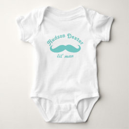 Personalisierte Minze Grüne Schriftzüge Baby Strampler