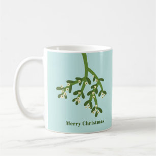 Personalisierte Mistel-Weihnachten Kaffeetasse