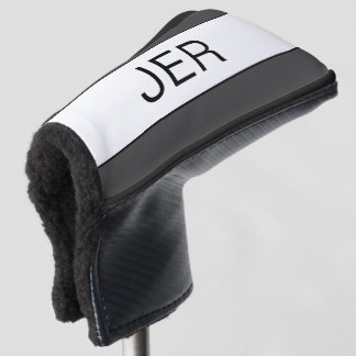 Personalisierte Mit Monogramm dunkle graue Putter Golf Headcover
