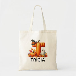 Personalisierte Mit Monogramm Halloween-Tasche Tragetasche