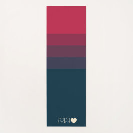 Personalisierte Mit Monogramm Rot- und Schwarz-Gra Yogamatte