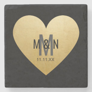 Personalisierte mit Monogramm Steinuntersetzer