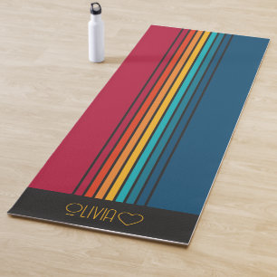Personalisierte Mit Monogramm Streifen Yogamatte