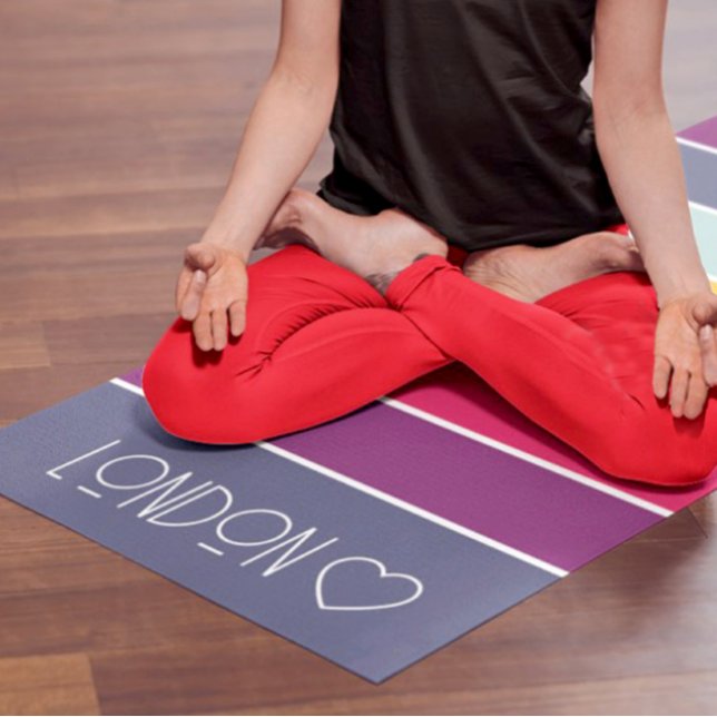 Personalisierte Mit Monogramm Streifen Yogamatte (Von Creator hochgeladen)