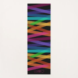 Personalisierte Mit Monogramm Streifen Yogamatte