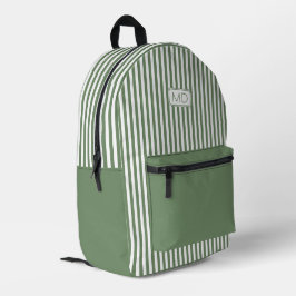 Personalisierte Mit Monogramm, zeitgemäße Streifen Bedruckter Rucksack