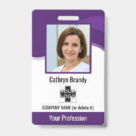 Personalisierte Mitarbeiter, Foto, Bar Code und Lo Ausweis