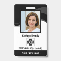 Personalisierte Mitarbeiter, Foto, Bar Code und Lo