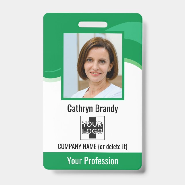 Personalisierte Mitarbeiter, Foto, Bar Code und Lo Ausweis (Vorderseite)