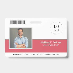 Personalisierte Mitarbeiter-Foto-ID Unternehmenssi Ausweis