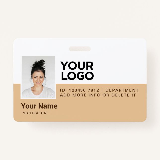 Personalisierte Mitarbeiter Moderne Foto-ID-Sicher Ausweis (Vorderseite)